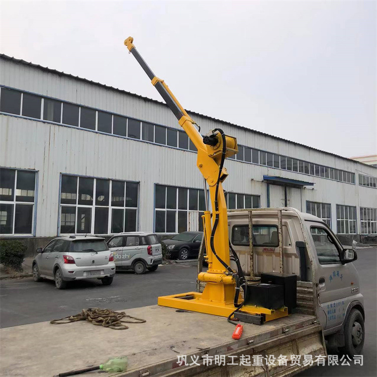 车载电动吊机12v24v  皮卡货车配电动葫芦悬臂吊运机