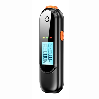 Voice Alcohol Detector Mini Breathalyzer Smart Digital Display High-Sensitivity Drunk-Driving Tester (Other Automotive Safety Supplies) - black-and-orange-english-digital-displayvoice