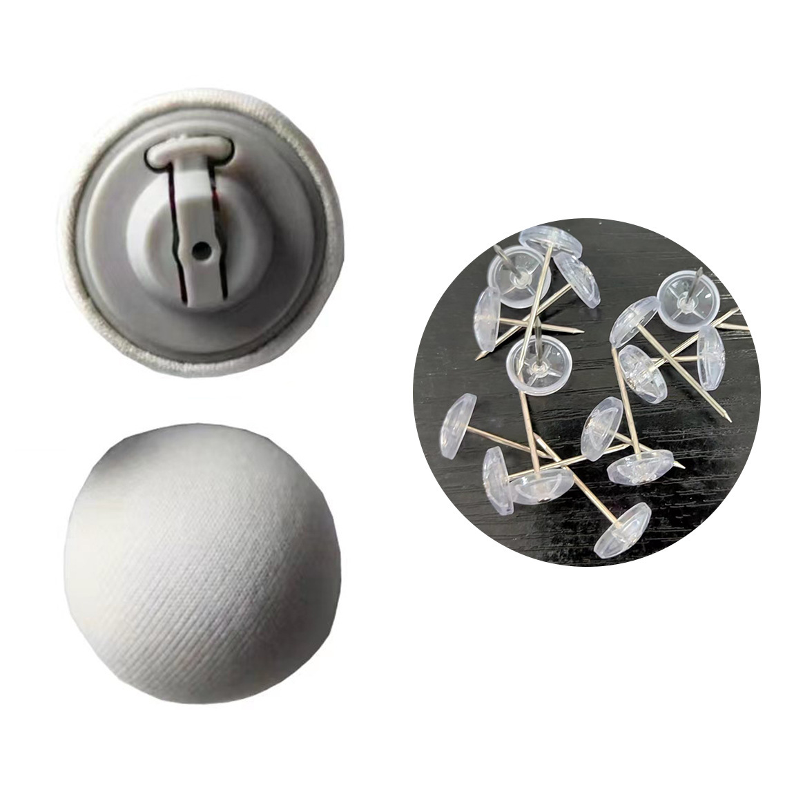 1 Шлифовальная головка белого Габи (с пластиковыми гвоздями)