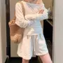 大码薄款水洗显瘦短裤