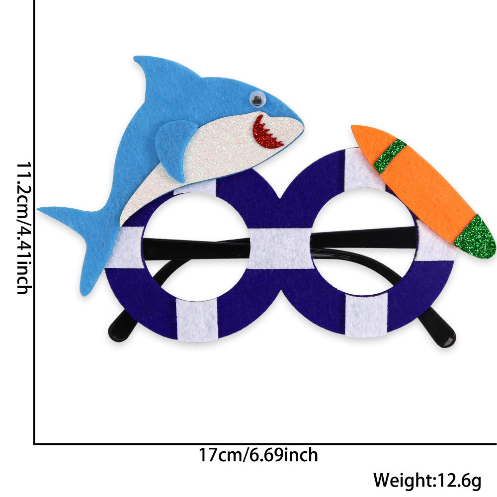 Nuevas gafas con temática del océano Mundo submarino Accesorios de fotografía de dibujos animados para niños Shark Tortuga Gafas de fiesta de cumpleaños image 9