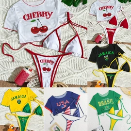 比基尼;连体泳衣;三件套泳装