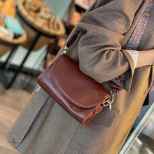 真皮女包单肩复古小包包斜跨包女高级感植鞣头层牛皮休闲百搭软包