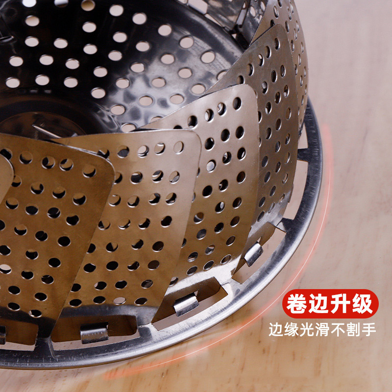 Vapor plegable de loto de acero inoxidable vapor de cocina vapor retráctil a prueba de agua vapor plegable vapor desmontable al por mayor