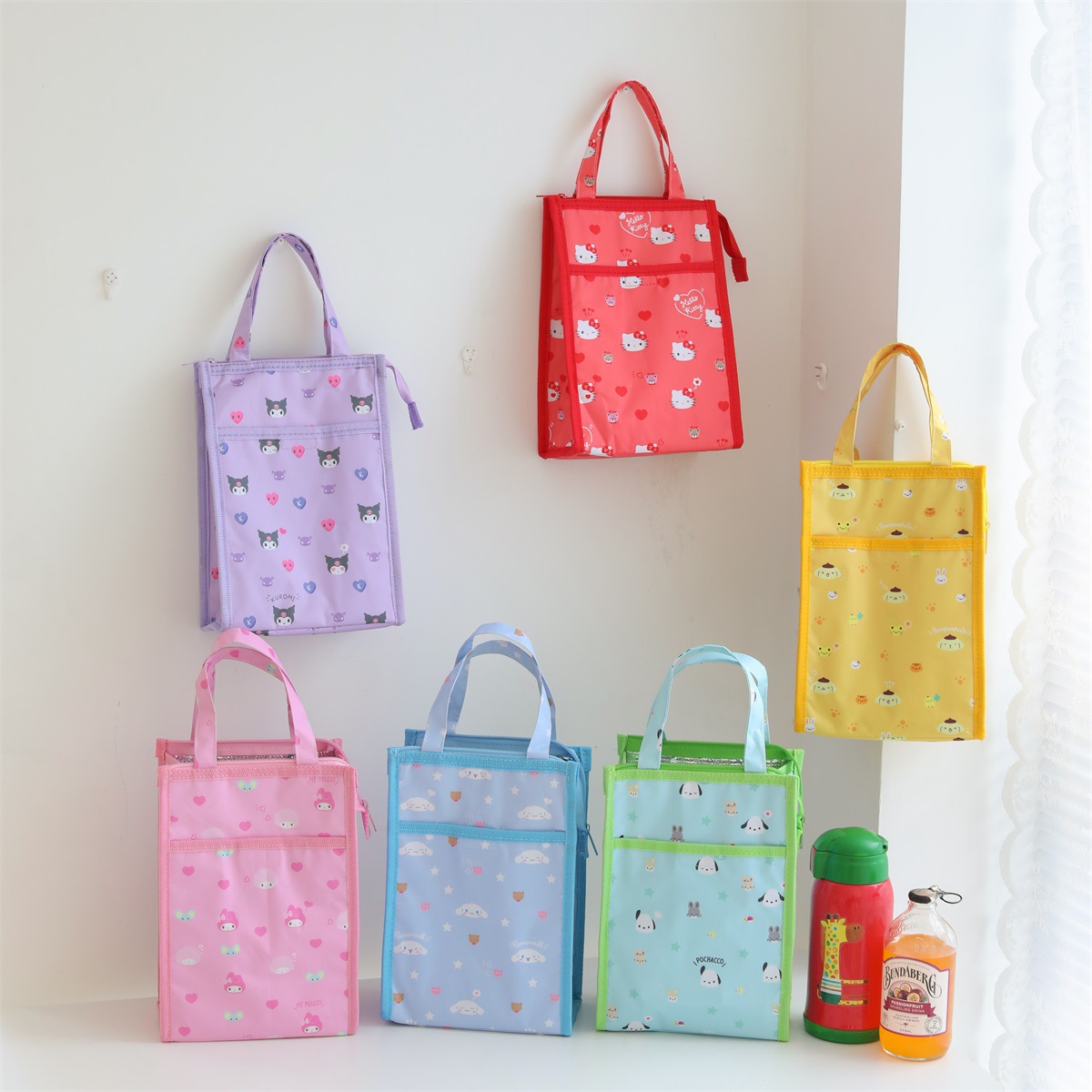 Cartoon handheld lunch box bag for students