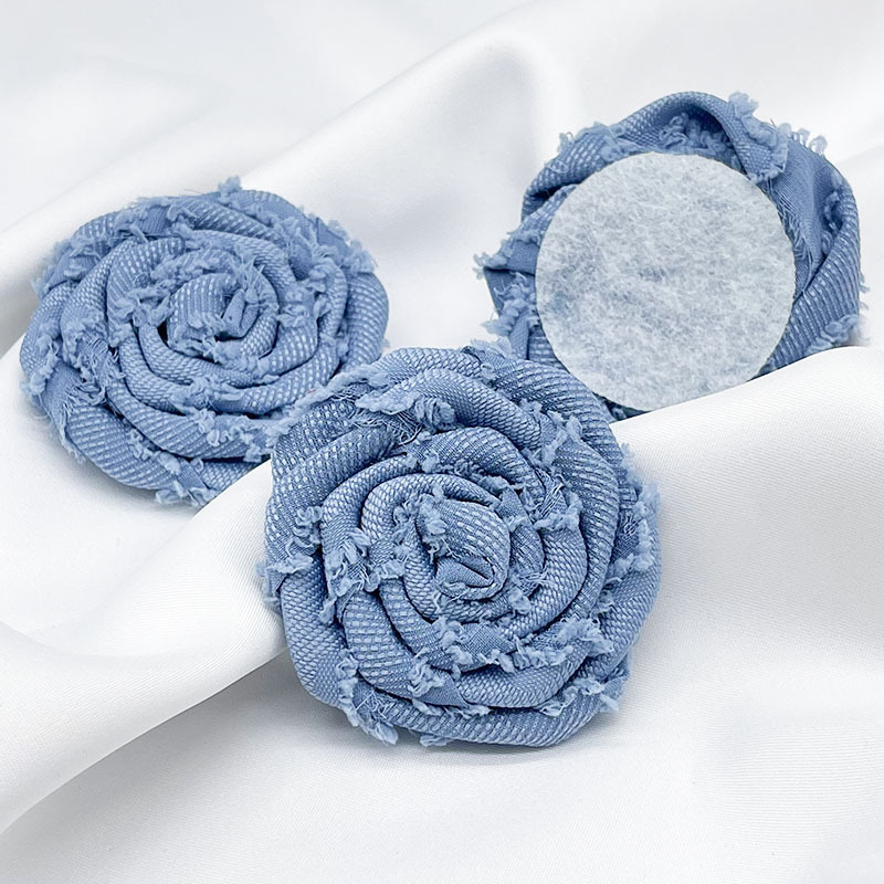 Stoffblumen, Kamelien, handgefertigte Rosen mit gerolltem Rand, halbfertige Korsagen, Schuh- und Hutaccessoires,_voghion.com