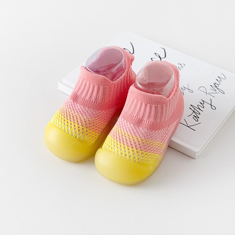 Zapatos para bebés de verano zapatos de malla para bebés antideslizantes con suela suave resistente al desgaste calcetines transpirables y cómodos