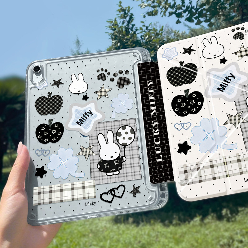 Suitable for Ipad11 Protective Case Air8/7/6 Rabbit Tablet Case Mini with Pen Slot Pro Transparent 9Th Generation 70% off