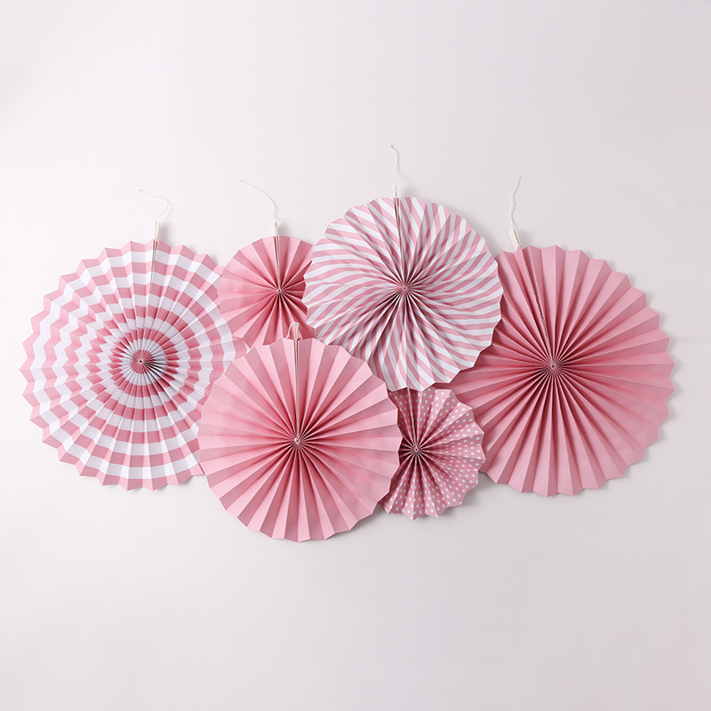 Fan de papel decorativo flores festivas coloridas fan de papel conjunto de fiesta de cumpleaños decoración de fondo de boda colgante fan de origami