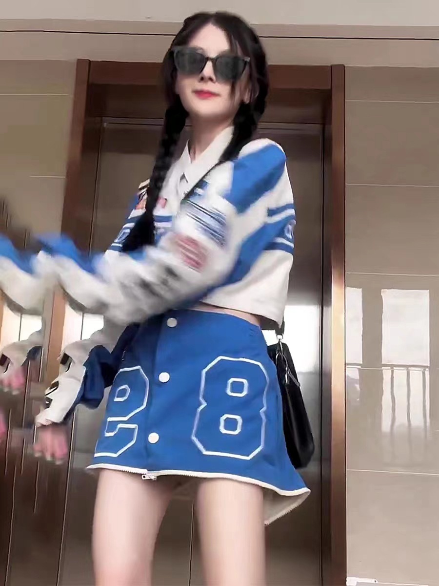 Americano bordado motocicleta béisbol uniforme Chaqueta corta hombres y mujeres de principios de primavera desmontable Hot Girl Racing hombres chaqueta pareja traje