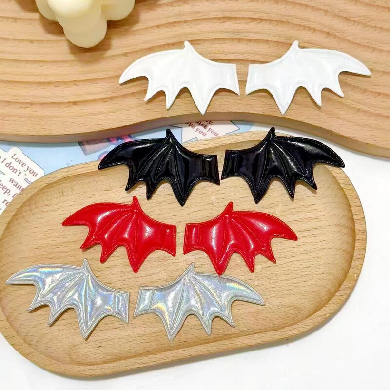 Ultrasonic Embossed Cute Multi-Color Devil Horn Wings DIY Handmade Halloween Vampire Hairpin Clothing Accessories