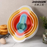Кухонный набор DOOLIN, 8 предметов радужный, мерные чаши, ложка и сушилка