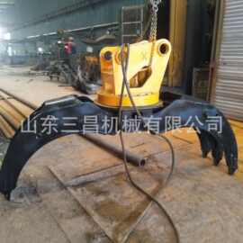 山东 2+3机械夹铁器 挖机套壁式抓木器图片 前段属具钩机爪子