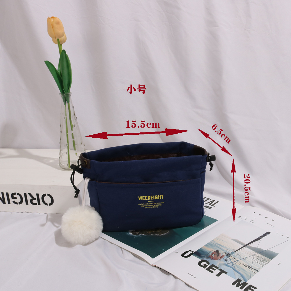 Amazon en stock bolsa de lona simple bolsa práctica bolsa mediana bolsa de almacenamiento de viaje bolsa de cosméticos Portátil Bolsa de organización de la momia