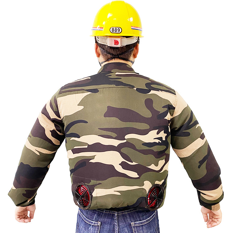 Smart fan-cooled cooling suit for men and women, outdoor work site use, labor protection air-conditioned suit, fan work suit
