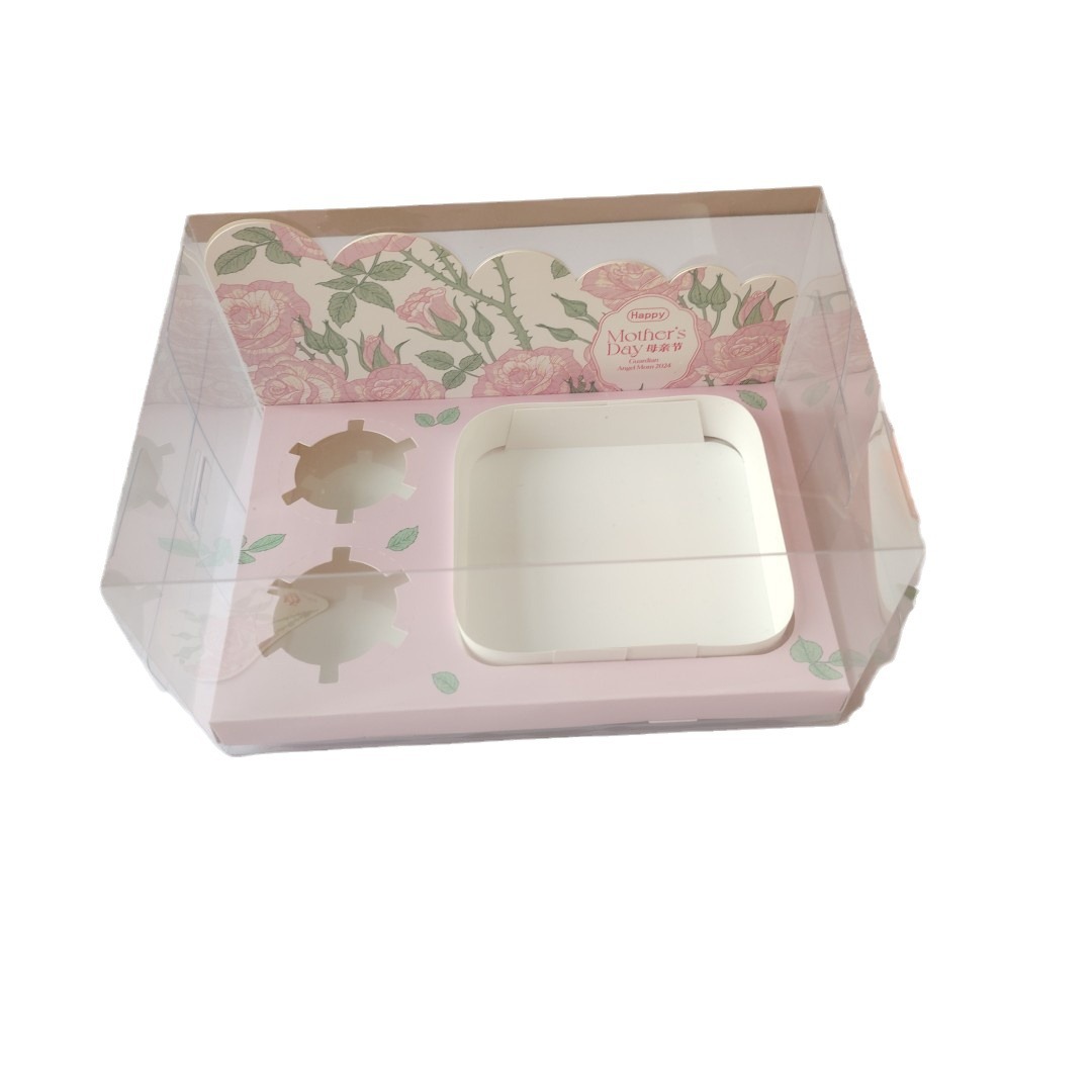 Día de la Madre Cupcake Decoración Caja de embalaje Caja de embalaje Postre Madre Feliz Fiesta Plug-in Accesorios