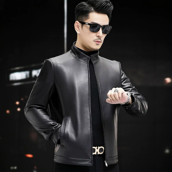 Black stand -up collar single
