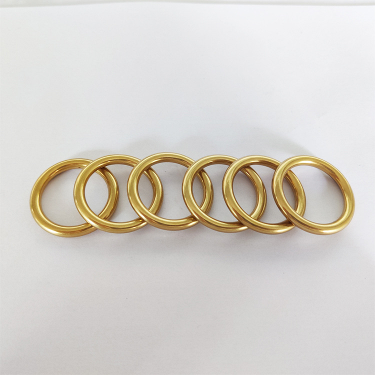 黄铜无缝圆环实心铜圈皮具黄铜配件DIY铜环箱包服饰配件手工皮