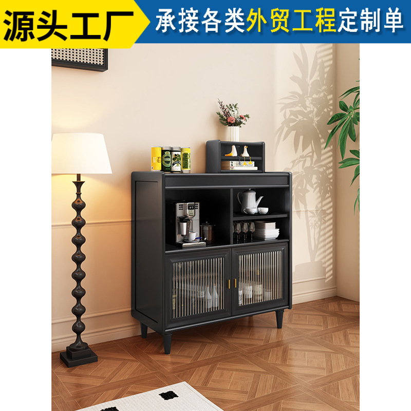 Balcony Bar Table with Window Integrated Modern Simple Household Small Apartment Black Retractable Foldableing Solid Wood Bar