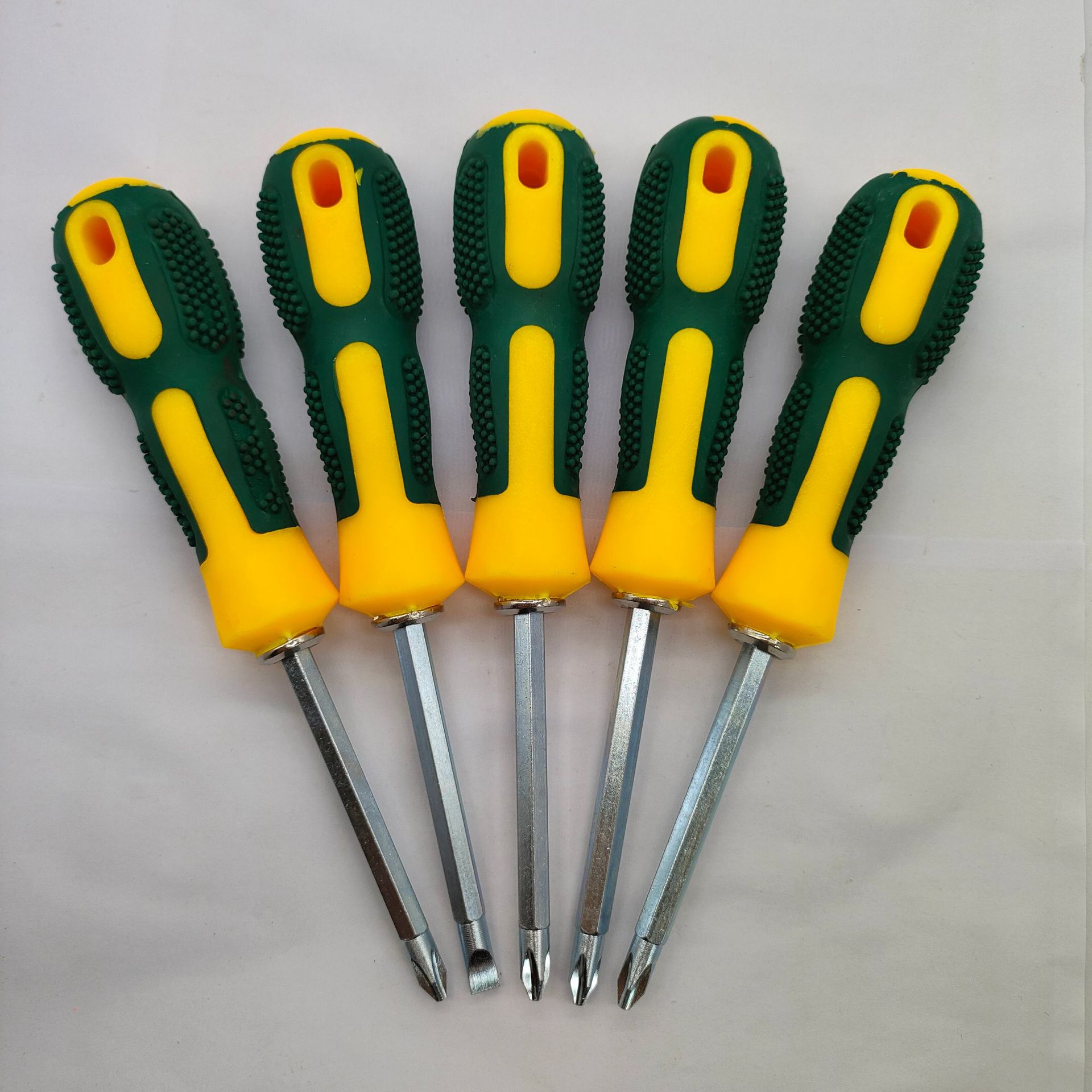 源头工厂强磁六角杆两用按摩柄螺丝刀强磁螺丝刀毛刺两用螺丝刀