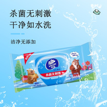 维达VW1040家用杀菌湿巾抽取式80片卫生湿巾带盖大包装湿纸巾批发