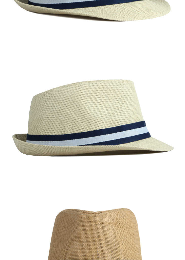 Men's Simple Style Classic Style Solid Color Crimping Straw Hat display picture 2