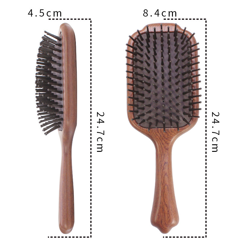 女性用高級紫檀エアクッションコーム、結婚式記念品、ヘアケアマッサージエアバッグコーム、ホリデーギフトセット、卸売|undefined