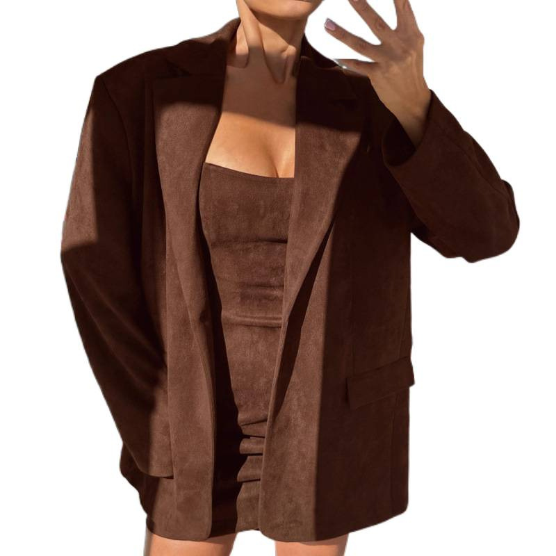 British-Style Casual Suit Jackets For Women's Autumn And Winter Atmosphere, Loose And Slimming, Retro Commuter Suits Who_ecoleips.com
