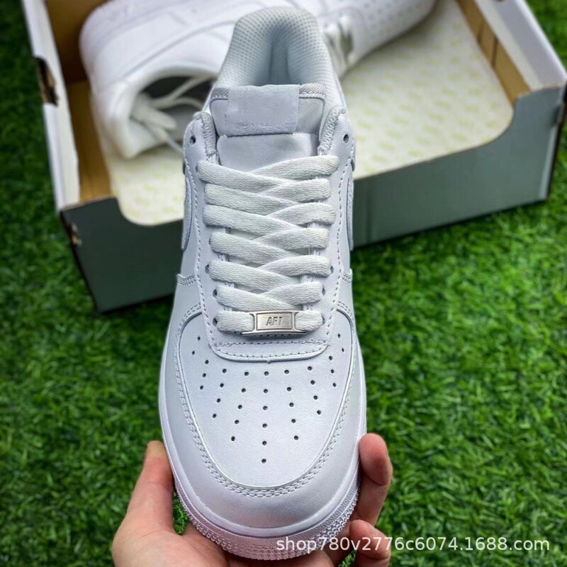 Putian Shoes Air Force 1 High Version Air Force One Men's and Women's Sneakers Low-Top Wheat Pure White Af1 White Shoes