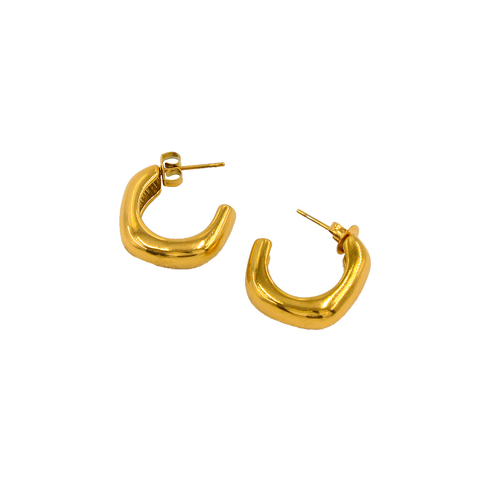 Women'S Gender Retro Style Retro Geometric Titanium Steel Ear Studs 1 Pair