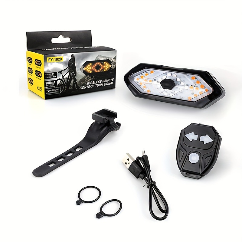 Usb Rechargeable Bike Tail Light con Turn Signals Wires