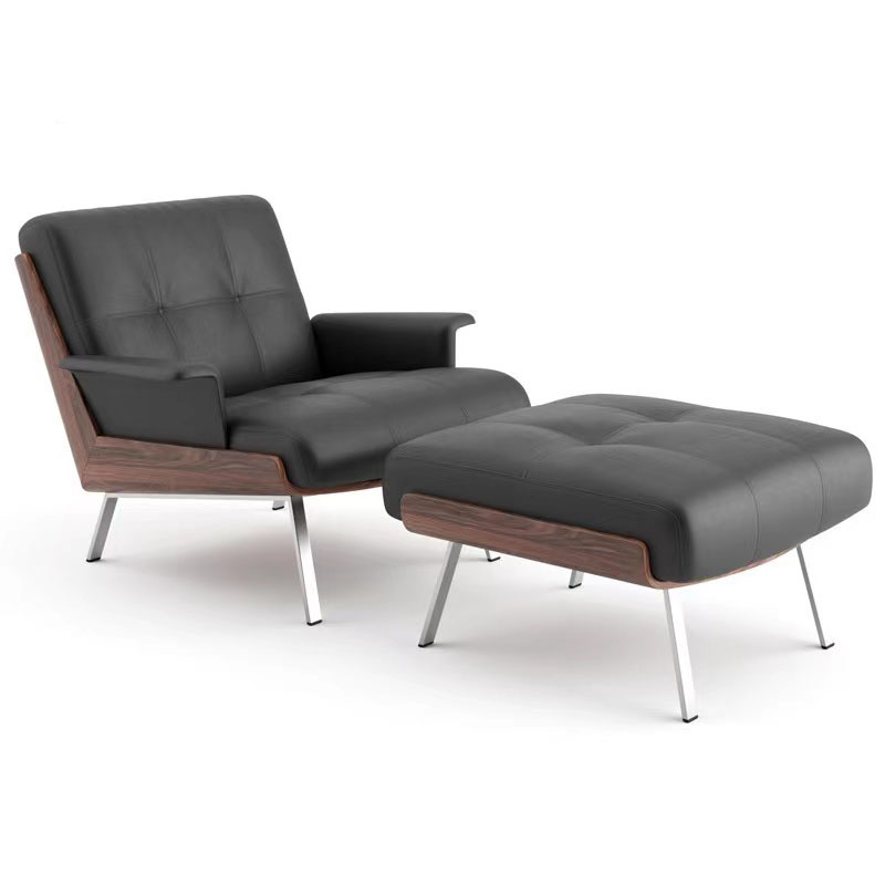 Daiki sofá individual lujo ligero perezoso sala de estar de madera maciza dormitorio silla de relajación balcón sillón diseñador en línea