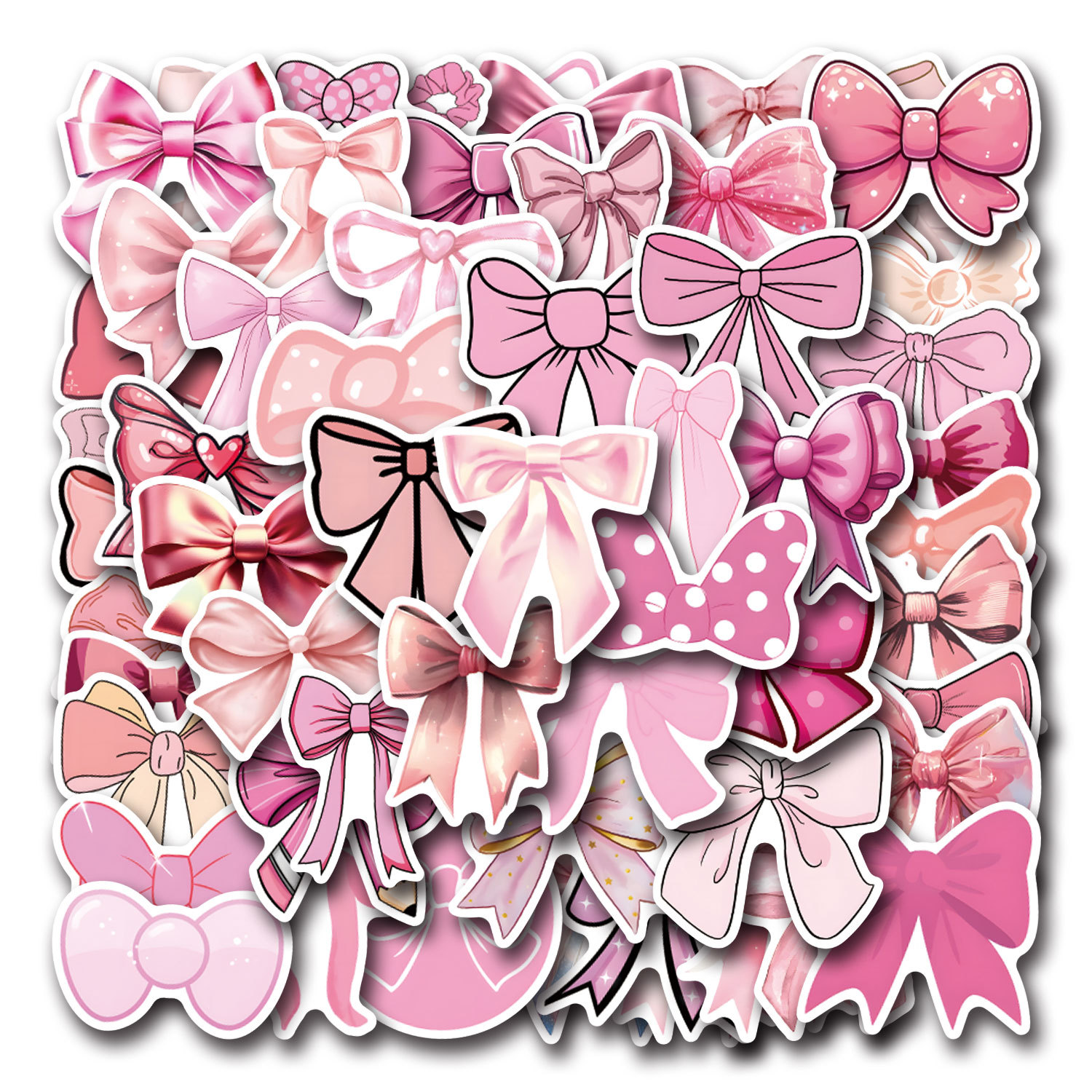 45g Weight Stickers Stationery Type 1 Set Quantity Learning Occasion PVC self-adhesive Material Bow Knot Pattern Cute Style 1 Set Bow Knot Learning PVC Self-adhesive Cute Stickers 3