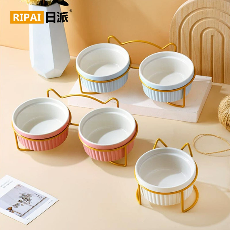 Источник продукта кот, миска с зернистой поверхностью, полка для кошек, Amazon база для питомцев, индивидуальная двойная миска, держатель для питомца, производитель