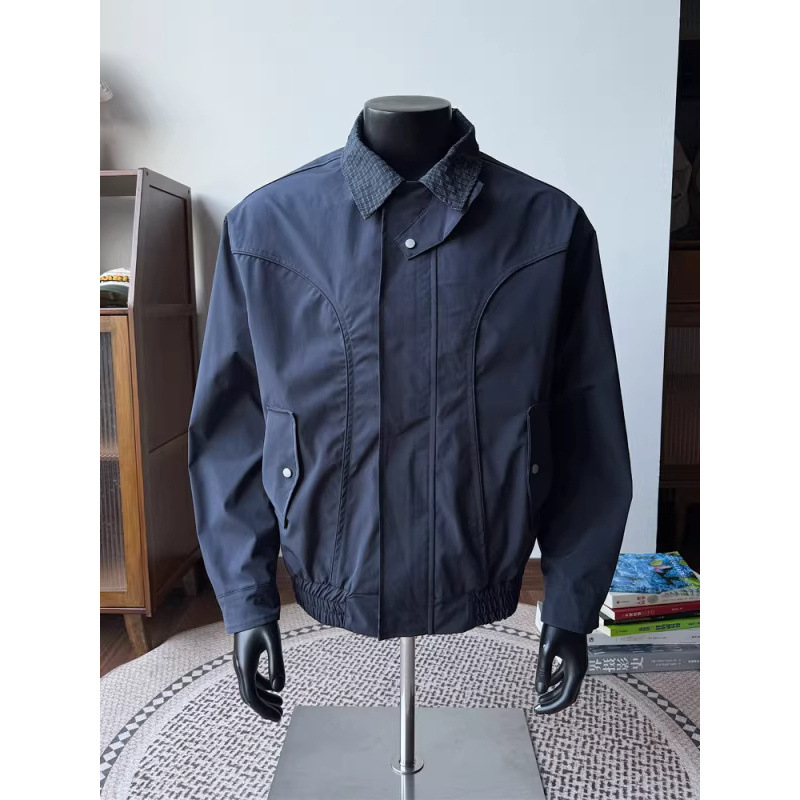 Vintage baseball jacket, used workwear, retro Amekaji style, Harrington jacket, Hong Kong style, distressed jacket, V308