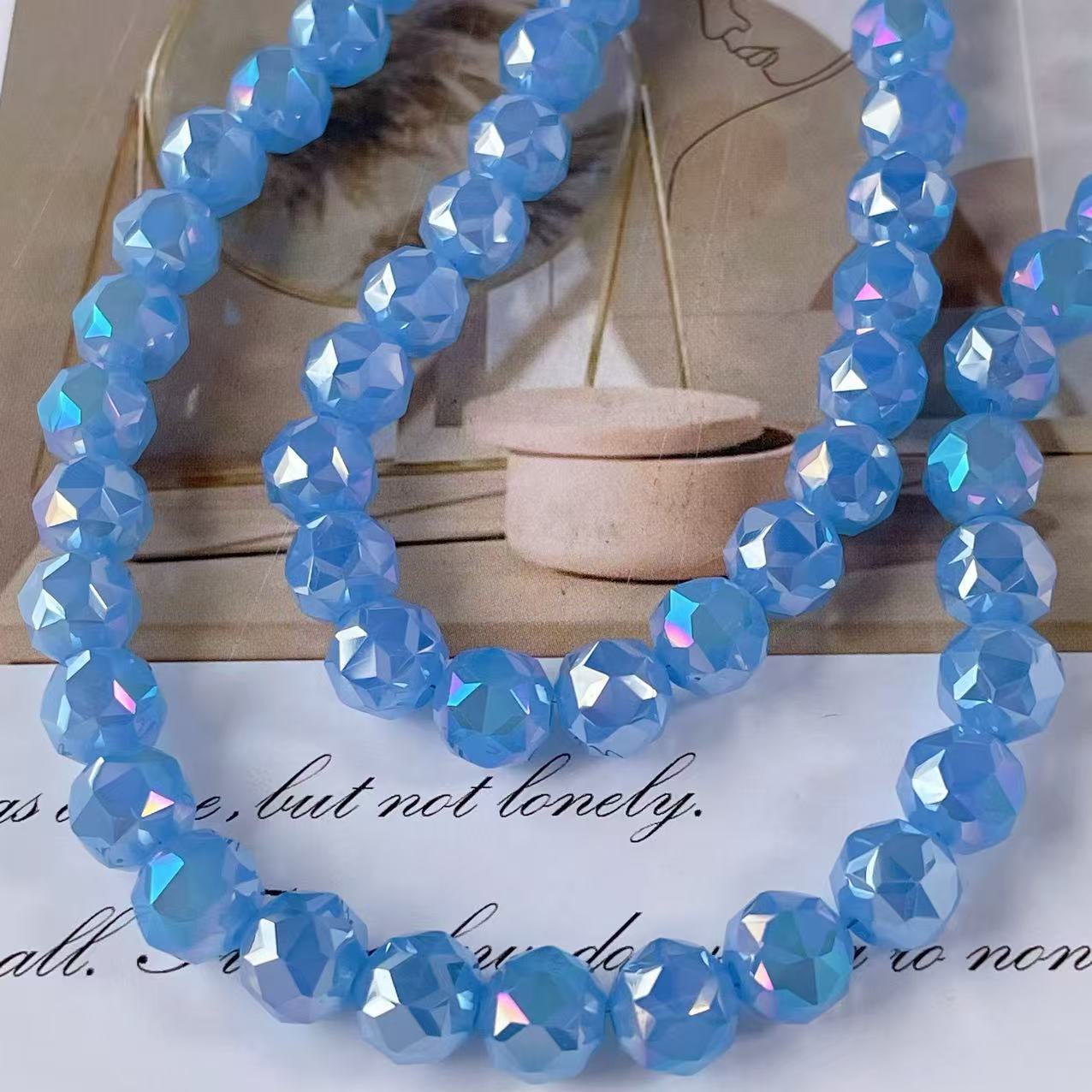 Bola de flores de 8mm Jingjing K9 cuentas sueltas de cristal 64 superficies cortadas con cuentas Accesorios de joyería hechos a mano de bricolaje Pulsera Collar lote suelto image 66