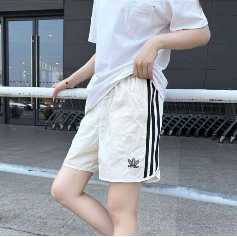 Summer quick-drying woven shorts with three stripes, five-point length, unisex beach shorts 2069 Summer quick-drying woven shorts with three stripes, five-point length, unisex beach shorts 2069