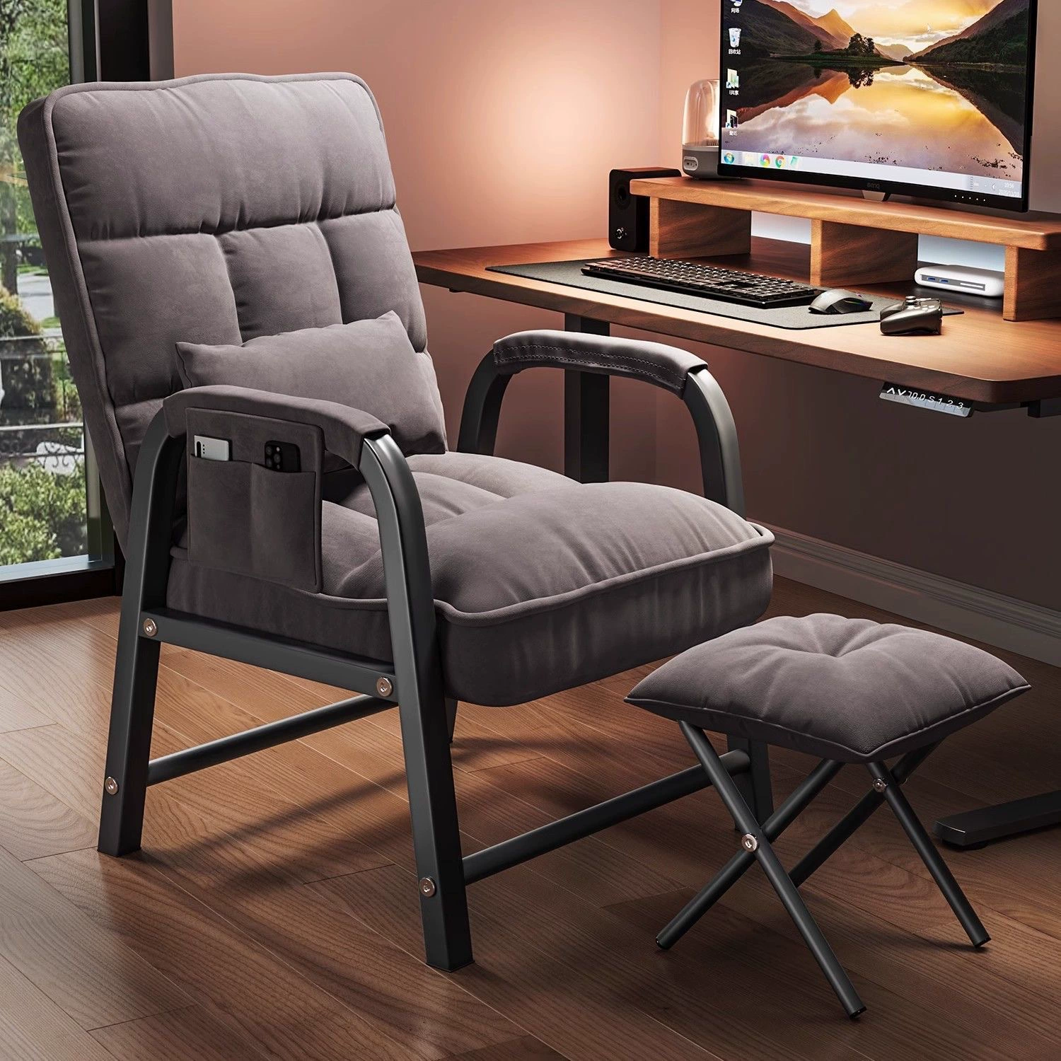 Компьютерное кресло, удобное сидячее игровое кресло, регулируемое кресло для учебы, спинка офисного дивана, студенческое сиденье в общежитии для конференций.