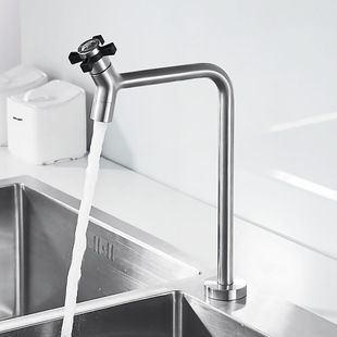 Stainless steel kitchen single cold faucet sink vegetable basin mop pool faucet suit