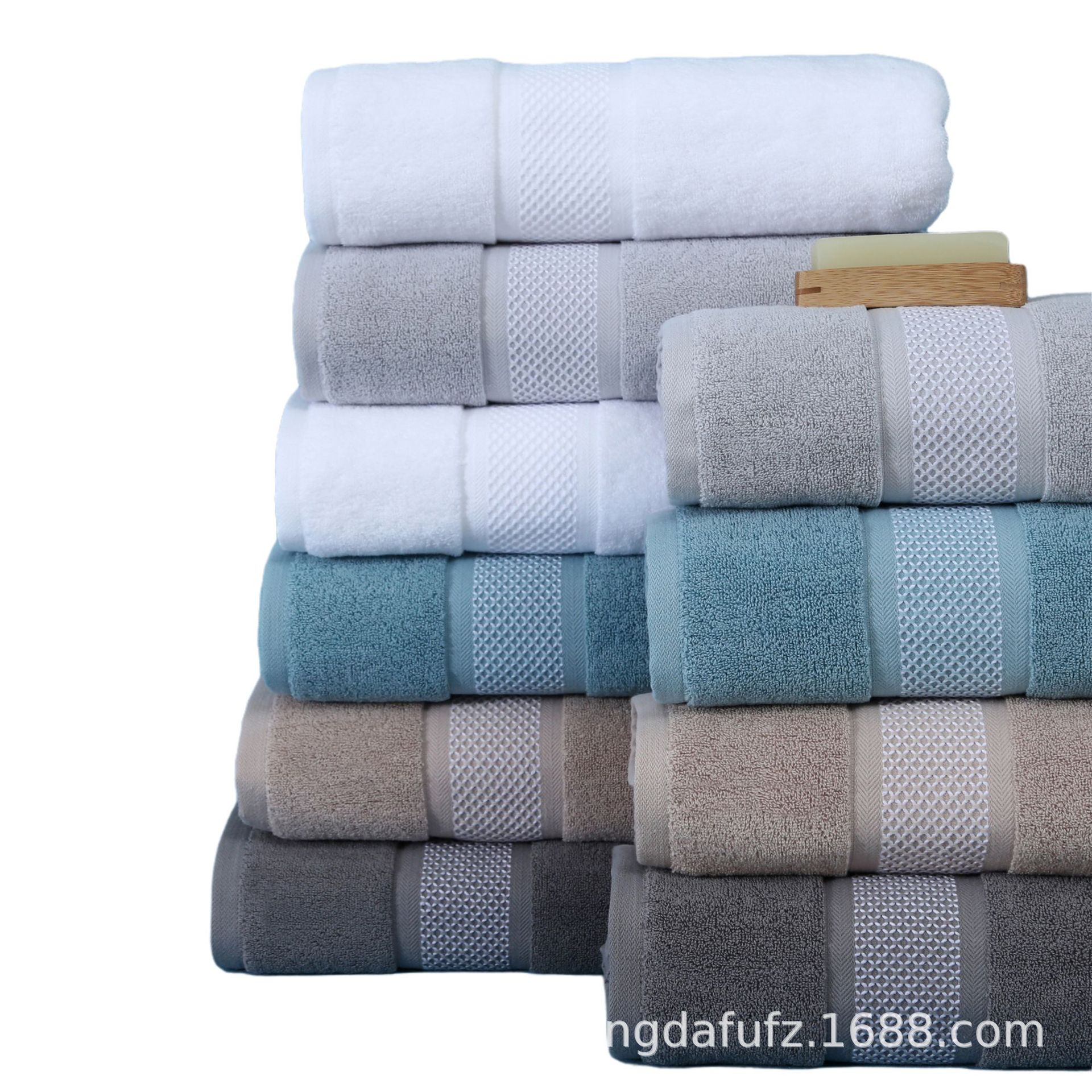 (2개) FIVE STAR HOTEL CLASS A XINJIANG COTTON BATH TOWEL 목화 흡수 빠른 건조 두꺼운 남성과 여성 호텔 대형 랩 타월 자수 LOG