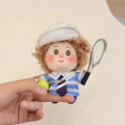 Pluş açarlıqlar, Freckles Keychain Toy Accessory - tennis-white-hat-khaki-explosion-pendant
