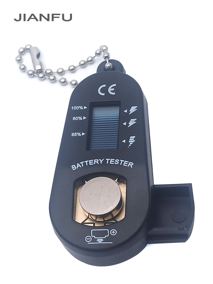 Dispositivo de medición de batería de audífonos Pantalla LCD Botón de batería Detector de potencia portátil Pantalla de potencia restante