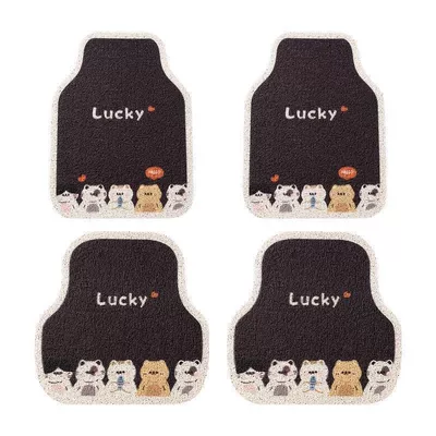 single piece for the driver's | Universal Foot Pad - black-kitten-full-set-of-four-parts-for-the-vehicle