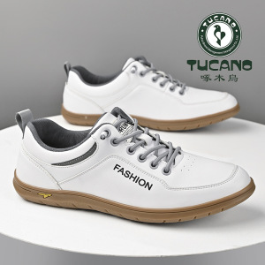 跨境一件代发男鞋2025夏季新款时尚潮流休闲板鞋男士爆款百搭皮鞋