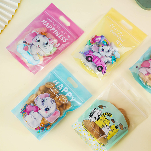 Candy Bar Snowflake Crisp Packaging Bag, Hand-Held Milk Dates Nougat Cookies Candy Bag, Ox Year Biscuits Self-Sealing Hand-Held