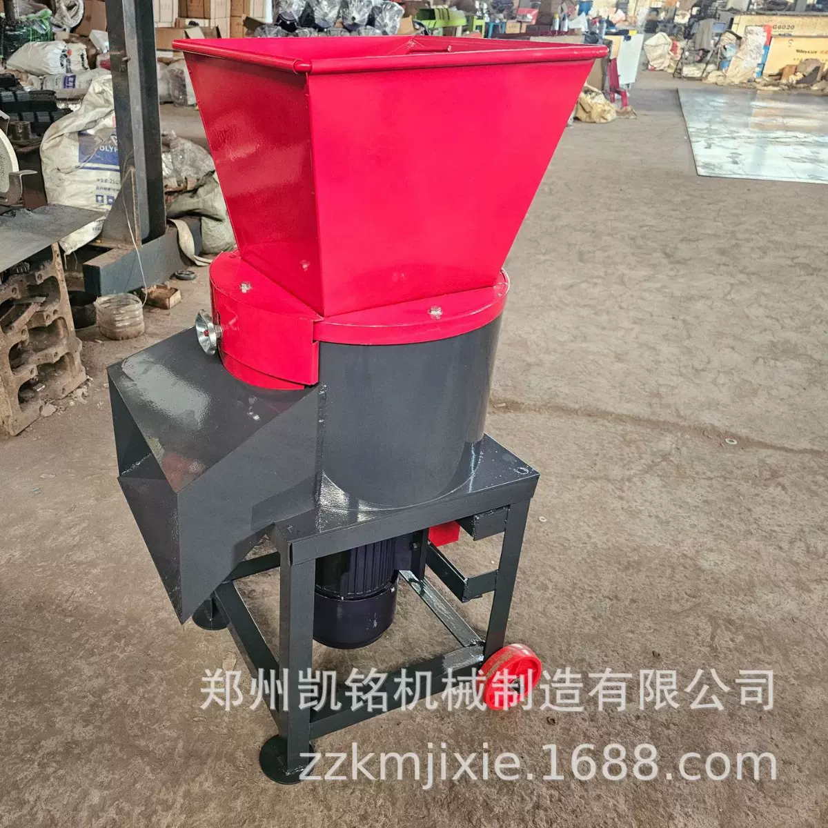 外贸定制圆桶大口径喂入揉丝粉碎机整颗喂入