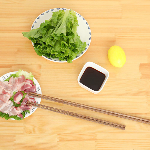 Long chopsticks for household high-end solid wood non-slip and high temperature resistant household tableware paint-free and wax-free hot pot chopsticks chicken wing wooden chopsticks