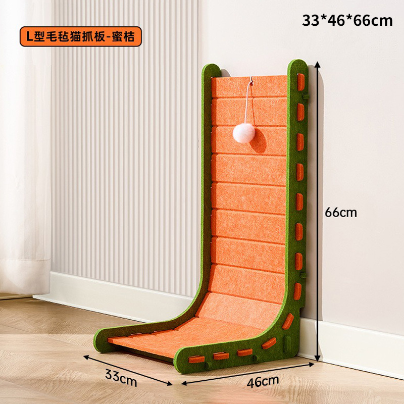 Mayorista L-shaped vertical gato agarre placa engrosada resistente al desgaste no descascar gato agarre placa de pared gato juguete