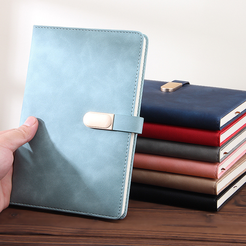 Spot notebook custom PU leather a5 notepad B5 diary office factory business notebook hand account