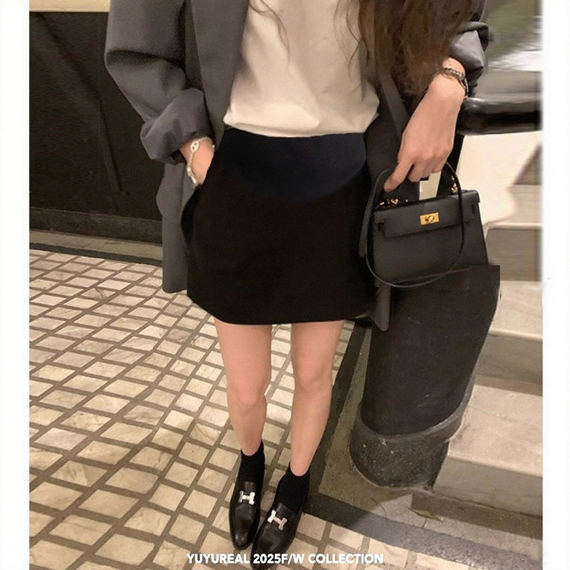孕妇短裙秋装外穿显瘦托腹不勒肚一步裙气质包臀A字裙孕妇半身裙|undefined